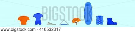 Set Of Wake Boarding Cartoon Icon Design Templates With Various Models. Modern Vector Illustration I