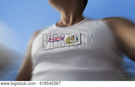 The National Flag Of British Antarctic Territory On The Athletes Chest