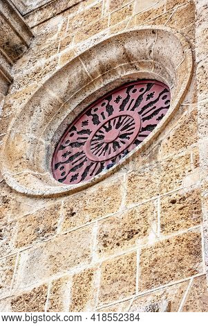 Interior Of Iglesia De San Pedro Claver. Church Located In Cartagena De Indias, In Colombia. 26th Of