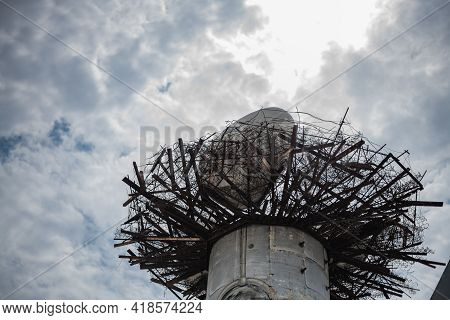 Decoratons Of Zcity And Kazantip Or Z Republic Festival In Popovka, Crimea Republic