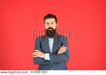 Do It With Fashion Or Not At All. Confident Businessman. Business Lawyer. Bearded Man In Formal Suit