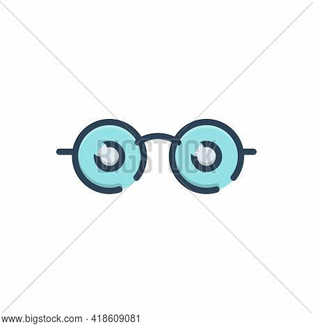 Color Illustration Icon For See View  Look Sight Watch Vision Eyesight Dristi Peep