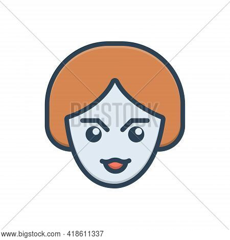 Color Illustration Icon For Look See View Scrutinize Watch Sight Vision