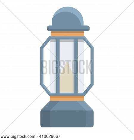 Kerosene Lamp Icon. Cartoon Of Kerosene Lamp Vector Icon For Web Design Isolated On White Background