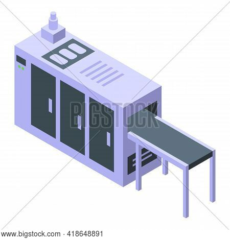 Paper Factory Icon. Isometric Of Paper Factory Vector Icon For Web Design Isolated On White Backgrou
