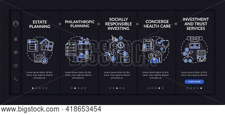 Wealth Advice Onboarding Vector Template. Responsive Mobile Website With Icons. Web Page Walkthrough