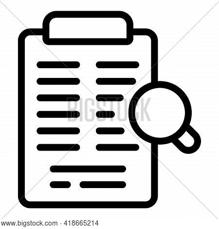 Clipboard Market Studies Icon. Outline Clipboard Market Studies Vector Icon For Web Design Isolated 