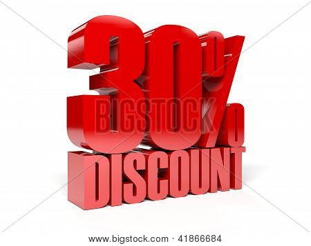 yüzde 30 indirim. Konsept illüstrasyon.