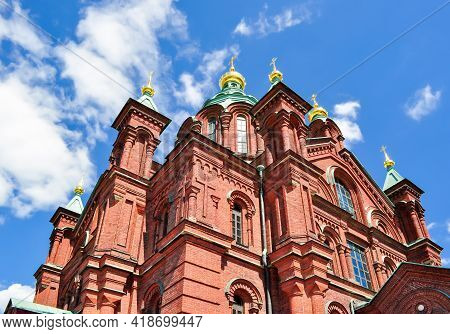 Uspenski Cathedral (uspenskin Katedraali) In Helsinki, Finland