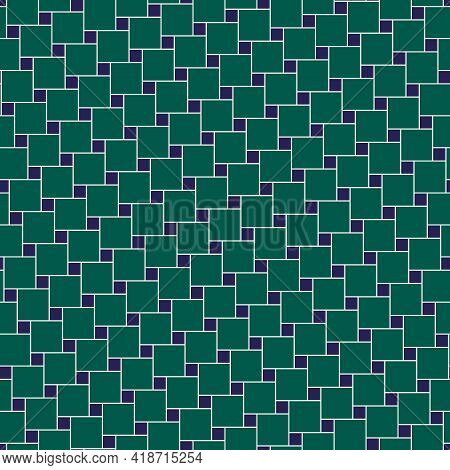 Seamless Pattern. Pythagorean Tiling. Squares Tessellation. Repeated Color Checks Ornament. Square, 