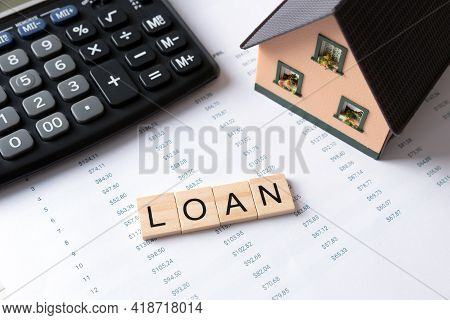 Loan Word From Tiles. Loans For Real Estate Concept