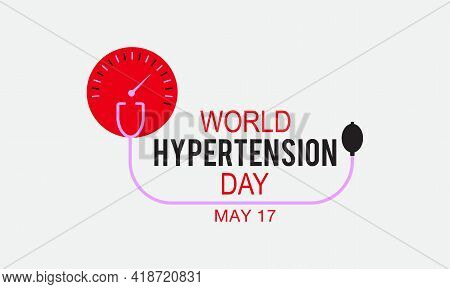 World Hypertension Day Health Prevention And Awareness Vector Concept. Banner, Poster World Hyperten