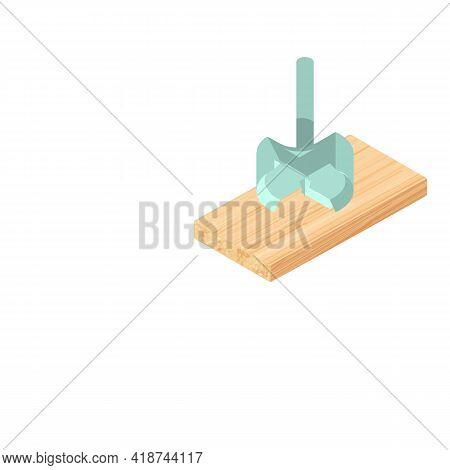 Forstner Bit Icon. Isometric Illustration Of Forstner Bit Vector Icon For Web