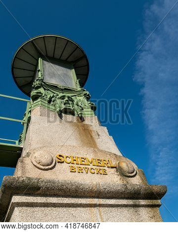 Pillar With Lamp Of The Schemerlbrücke (