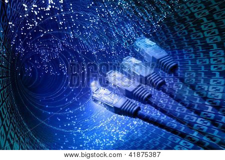 Netzwerk Kabel binäre Faser Otics backgound