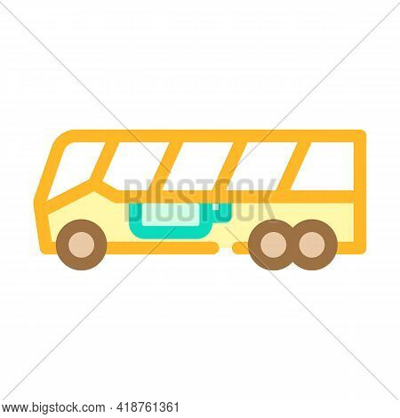 Gas Biogas Bus Color Icon Vector. Gas Biogas Bus Sign. Isolated Symbol Illustration