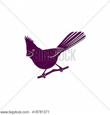 Northern Cardinal Bird Design Vector Illustration, Creative Northern Cardinal Bird Logo Design Conce