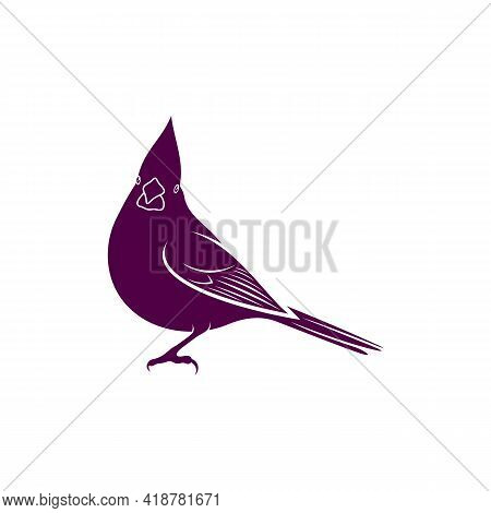 Northern Cardinal Bird Design Vector Illustration, Creative Northern Cardinal Bird Logo Design Conce
