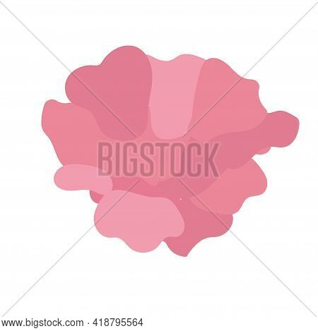 Abstract Simple Pink Flower. Vector Illustration Islolated In White