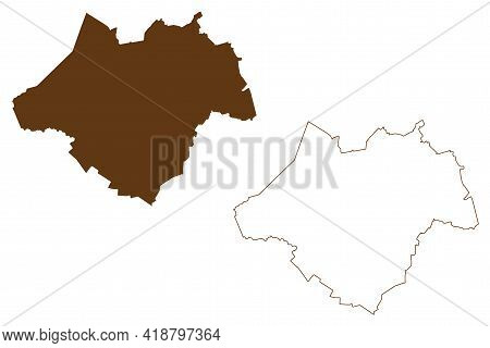 Ammerland District (federal Republic Of Germany, Rural District, State Of Lower Saxony) Map Vector I