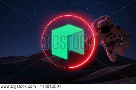 Neo Neo Cryptocurrency. Neo Coin Growth Chart On The Exchange, Chart
