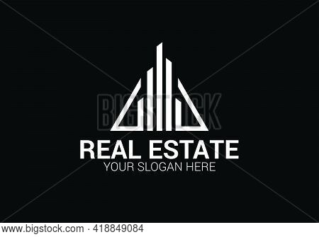 Luxury Creative Real Estate Logo Design Templet. Vector And Illustration. Sign And Symbol.