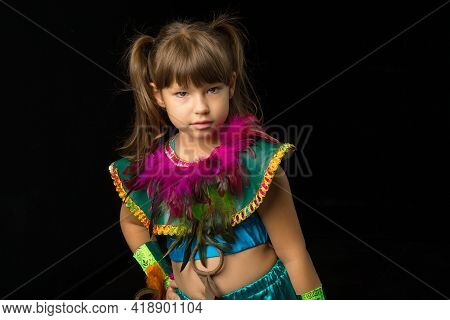 Portrait Of Girl With Angry Face Expression