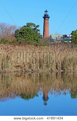 Currituck Beach maják téměř svislé Corolla, Severní Karolína