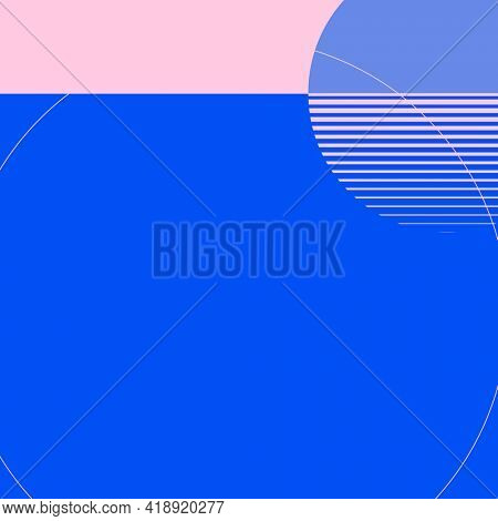 Retrofuturism  moon background in pink and blue