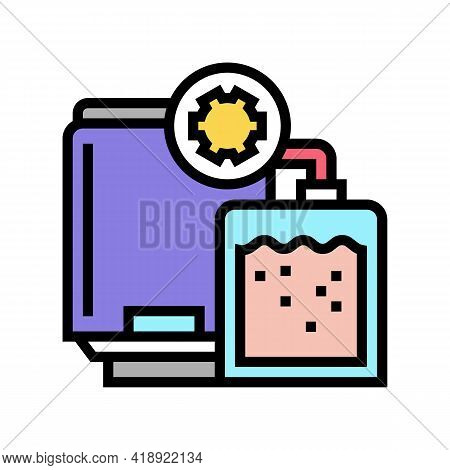 Synthesis Pharmaceutical Production Color Icon Vector. Synthesis Pharmaceutical Production Sign. Iso