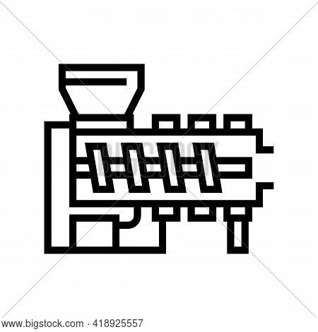 Hot Melt Extrusion Pharmaceutical Production Line Icon Vector. Hot Melt Extrusion Pharmaceutical Pro