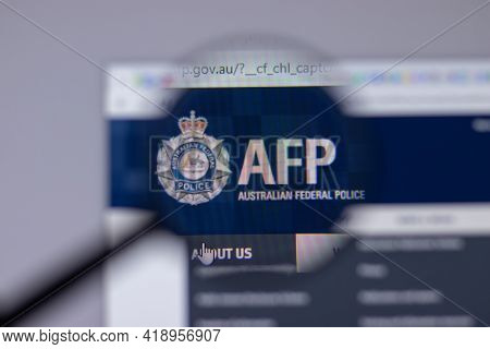 New York, Usa - 26 April 2021: Australian Federal Police Afp Company Logo Close-up On Website Page, 