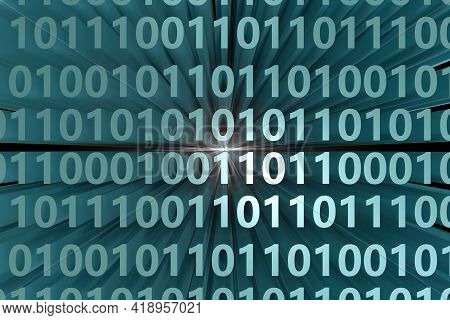 Green Binary Numbers Background. Abstract  Backdrop. Computer Concept.