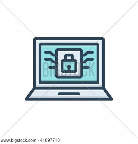 Color Illustration Icon For Personal Private Individualistic Particular Monitor