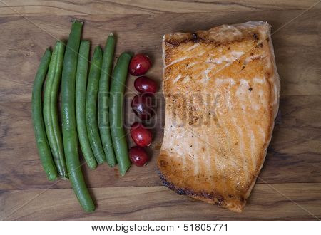 salmon and veggies