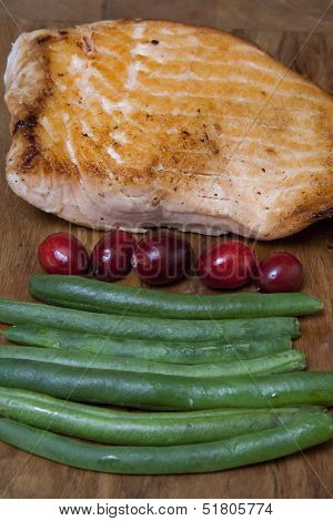 salmon and veggies