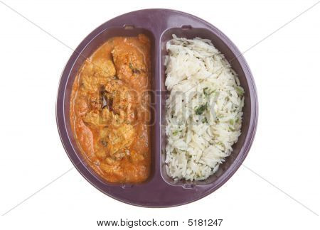 Mikroaaltouuni intialainen Curry ateria