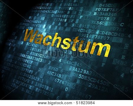 Business concept: Wachstum(german) on digital background