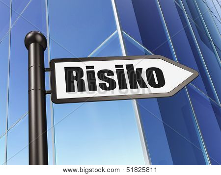 Business concept: Risiko(german) on Building background