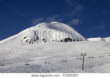 Ski Resort At Nice Winter Day