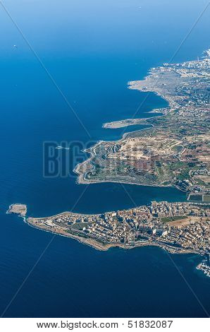 Bugibba In Malta As Seen From The Air