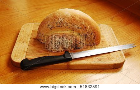 Half A White Swirl Bread Loaf