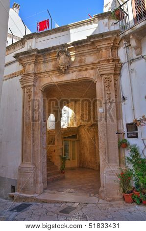 Historical palace. Noci. Puglia. Italy.
