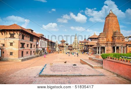 Durbar Square in Bhaktapur, Kathmandu valey, Nepal.
