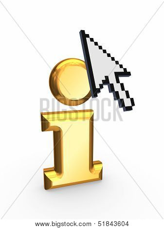 Cursor and symbol of Info.