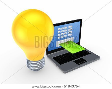Online payments concept.