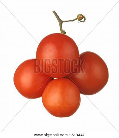 Ein Cluster von rote Tomaten