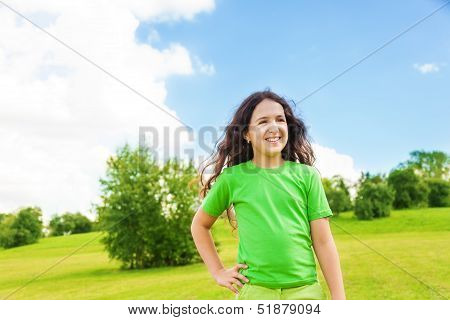 Laughing Girl Outside