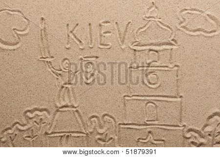 Kiev Painted By In The Sand