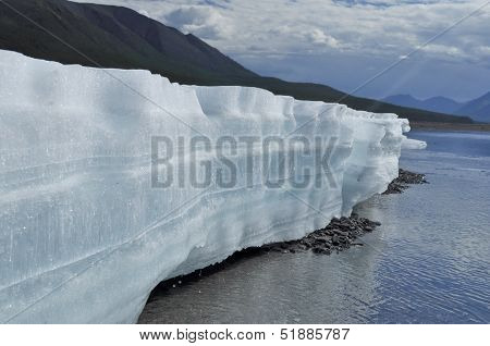 The Permanent Ice Fields In The Tideway Of The Yakut River.